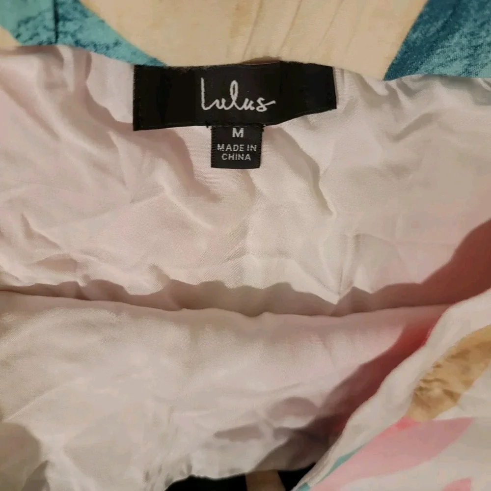 Lulus‎ Maxi Skirt Size Medium Colorful Stretch Long Skirt Resort Wear Vacation